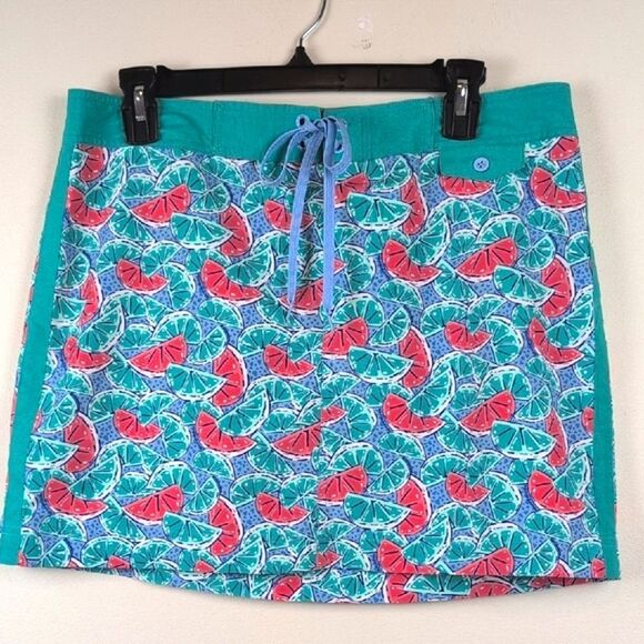 Vineyard Vines Lemon & Limes Print Board Skirt Jake Blue Preppy Resortwear NWT - Picture 1 of 12